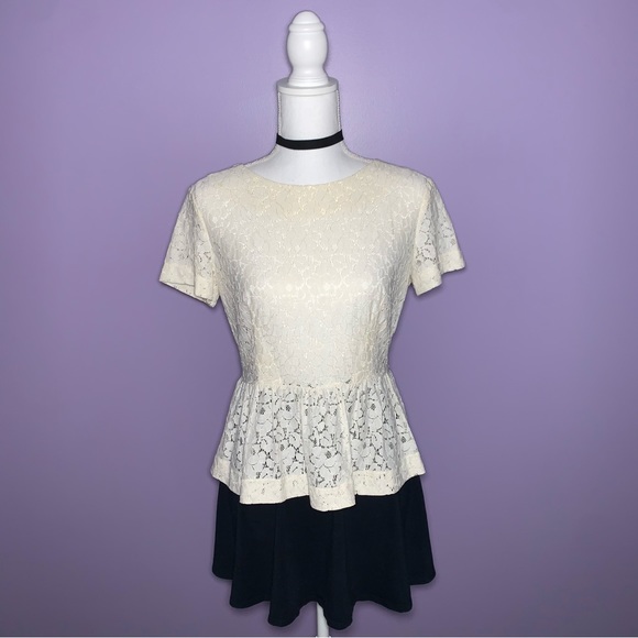 French Connection Tops - French Connection Off White Lace Top